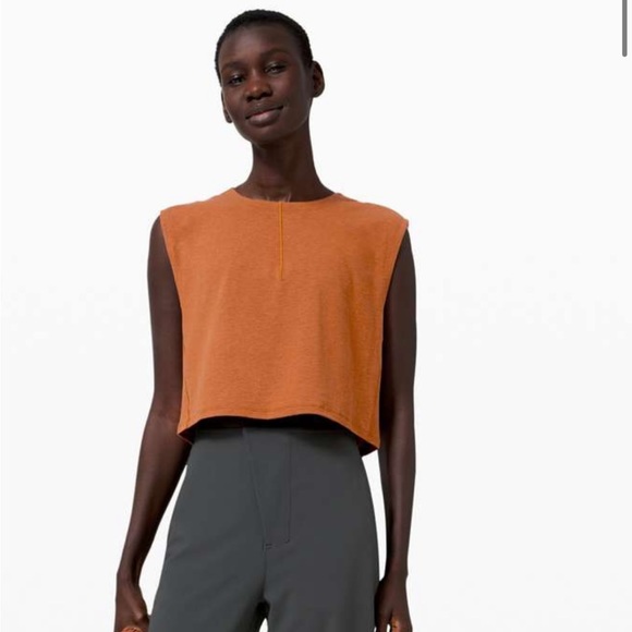 Lululemon lab esker cropped tank sable NWT XL - Picture 3 of 6